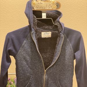 Urban pipeline lined hoodie grey/blue navy